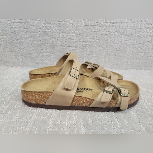 BIRKENSTOCK Mayari Unisex Size 40 US L9 M7 Brown Leather Slip On Sandals - Picture 9 of 10